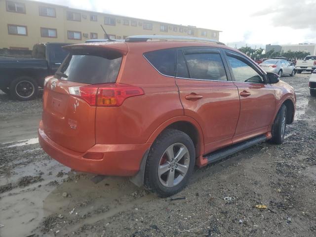 JTMWFREV6FJ049675 - 2015 TOYOTA RAV4 XLE ORANGE photo 3