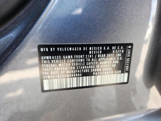 3VWC57BUXKM066804 - 2019 VOLKSWAGEN JETTA S GRAY photo 12