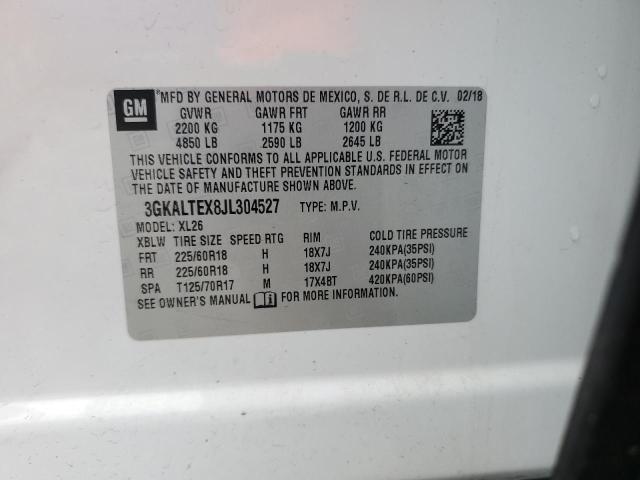 3GKALTEX8JL304527 - 2018 GMC TERRAIN SLE WHITE photo 13