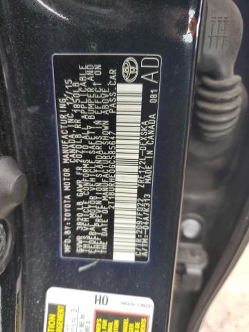 2T1BURHE0GC585647 - 2016 TOYOTA COROLLA L BLACK photo 12