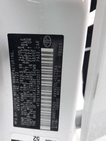 4T1G11AK4PU802017 - 2023 TOYOTA CAMRY SE NIGHT SHADE WHITE photo 13