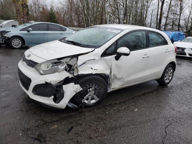 KNADM5A36E6353789 - 2014 KIA RIO LX WHITE photo 1