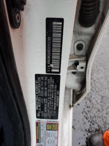 KNADM5A36E6353789 - 2014 KIA RIO LX WHITE photo 12