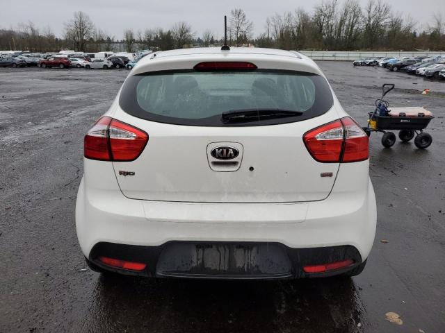 KNADM5A36E6353789 - 2014 KIA RIO LX WHITE photo 6