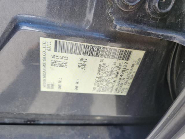 1N4AL2AP4BN498122 - 2011 NISSAN ALTIMA BASE 灰色 照片 12