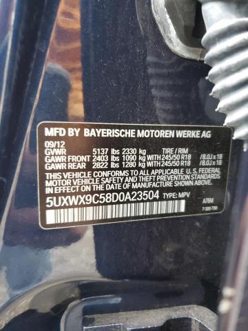 5UXWX9C58D0A23504 - 2013 BMW X3 XDRIVE28I BLUE photo 13