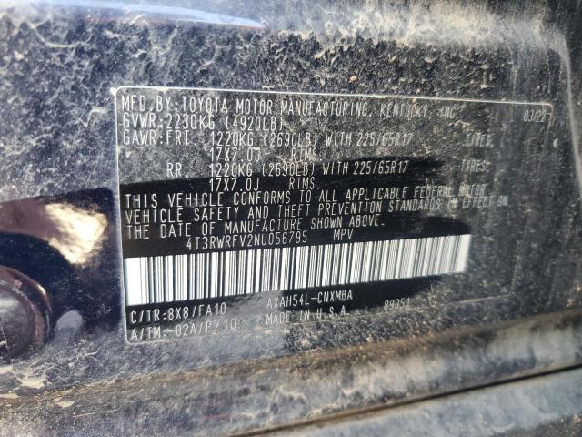 4T3RWRFV2NU056795 - 2022 TOYOTA RAV4 XLE 蓝色 照片 13