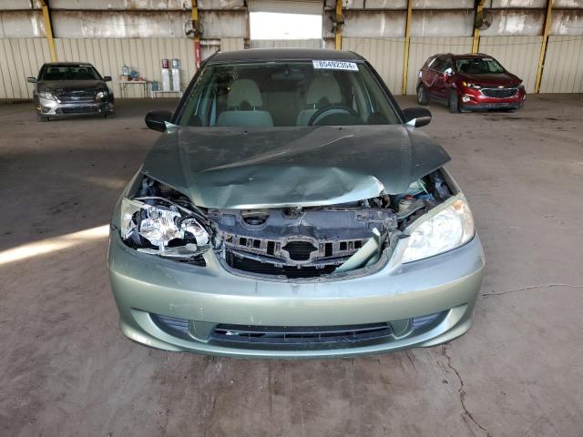 1HGES16324L003172 - 2004 HONDA CIVIC DX VP მწვანე ფოტო 5