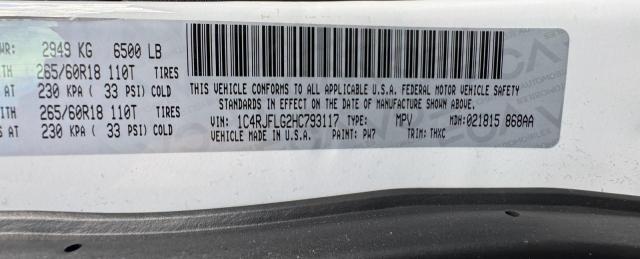 1C4RJFLG2HC793117 - 2017 JEEP GRAND CHER TRAILHAWK 白色 照片 10