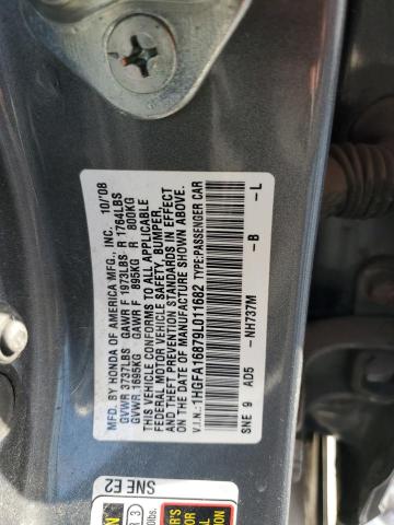 1HGFA16879L011682 - 2009 HONDA CIVIC EX SILVER photo 13