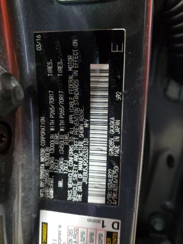 JTEBU5JR2G5331131 - 2016 TOYOTA 4RUNNER SR5/SR5 PREMIUM GRAY photo 13