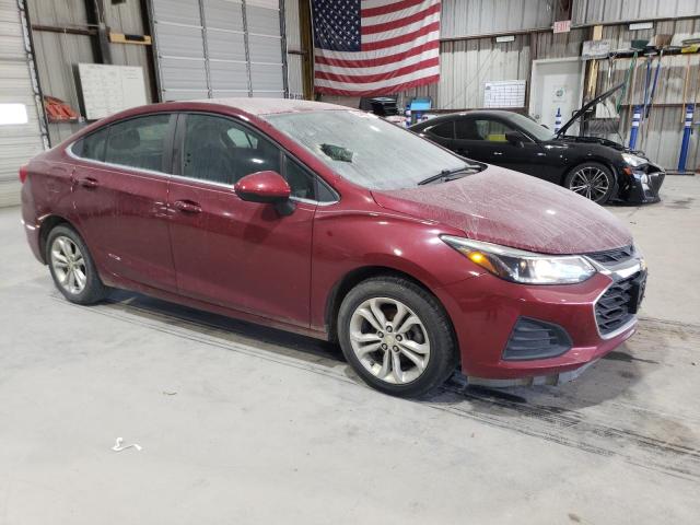 1G1BE5SM2K7125902 - 2019 CHEVROLET CRUZE LT 勃艮第红 照片 4