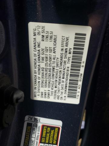 2HKRM4H74DH601814 - 2013 HONDA CR-V EXL Mavi foto 13