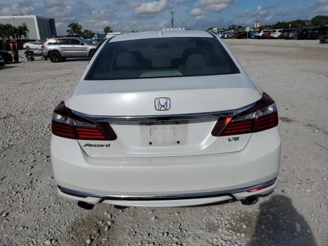 1HGCR3F88GA014476 - 2016 HONDA ACCORD EXL WHITE photo 6