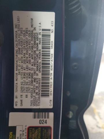 5TEJU62N38Z509693 - 2008 TOYOTA TACOMA DOUBLE CAB PRERUNNER BLUE photo 12