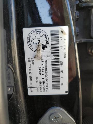 1HGCP36838A800080 - 2008 HONDA ACCORD EXL BLACK photo 12