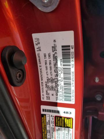 3TYAX5GNXNT049567 - 2022 TOYOTA TACOMA DOUBLE CAB 红色 照片 12