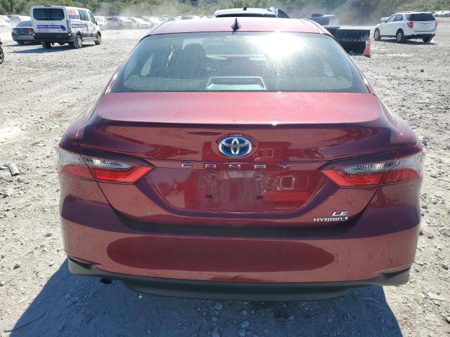 4T1C31AK1MU559738 - 2021 TOYOTA CAMRY LE BURGUNDY photo 6