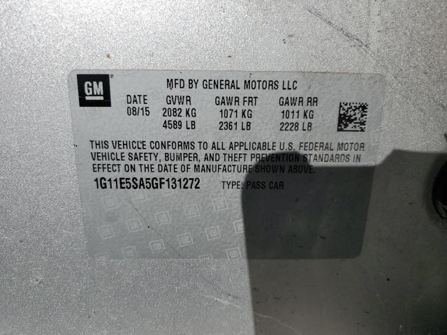 1G11E5SA5GF131272 - 2016 CHEVROLET MALIBU LIM LTZ 灰色 照片 12