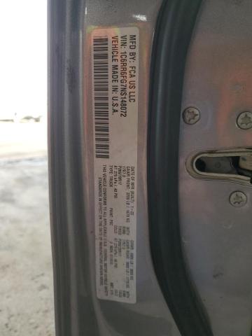 1C6RR6FG7NS148072 - 2022 RAM 1500 CLASS TRADESMAN Szary zdjęcie 12