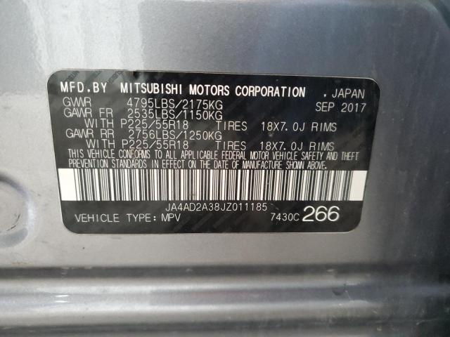 JA4AD2A38JZ011185 - 2018 MITSUBISHI OUTLANDER ES Сұр фото 13