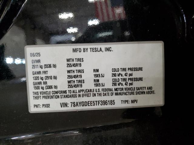 7SAYGDEE5TF396185 - 2026 TESLA MODEL Y BLACK photo 13