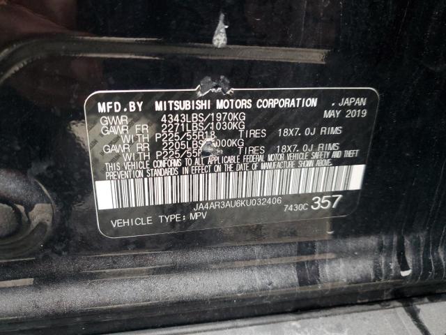 JA4AR3AU6KU032406 - 2019 MITSUBISHI OUTLANDER ES Schwarz Foto 13