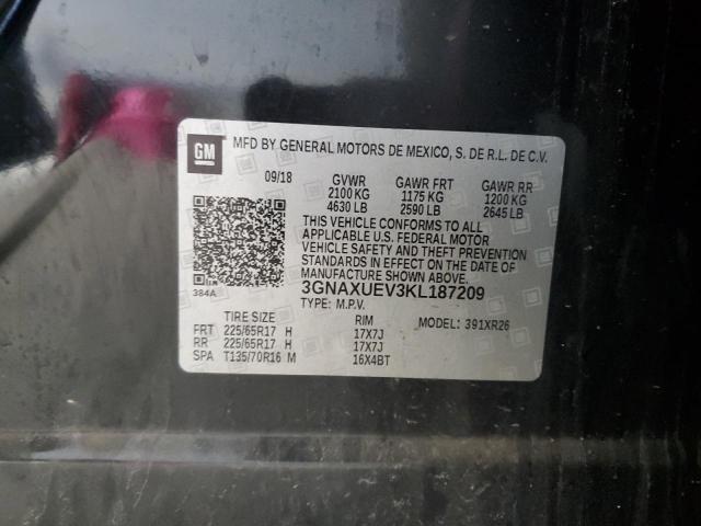 3GNAXUEV3KL187209 - 2019 CHEVROLET EQUINOX LT Grau Foto 13