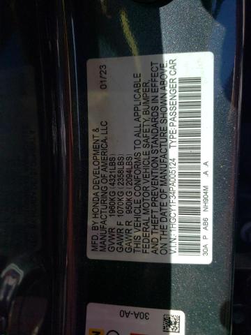 1HGCY1F34PA005124 - 2023 HONDA ACCORD EX GRAY photo 12