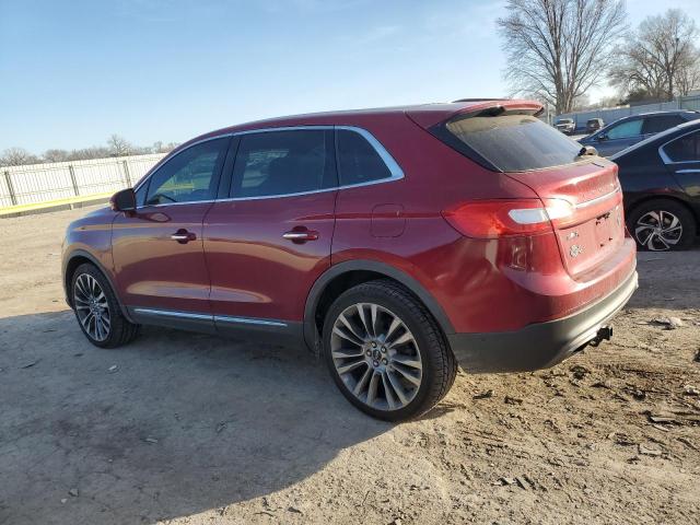 2LMTJ8LP2GBL38574 - 2016 LINCOLN MKX RESERVE RED photo 2