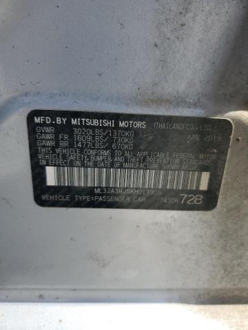 ML32A3HJ5KH013905 - 2019 MITSUBISHI MIRAGE ES ვერცხლისფერი ფოტო 14