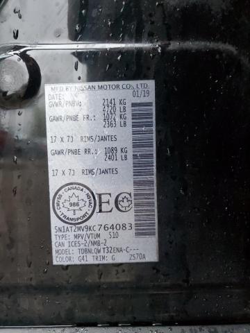 5N1AT2MV9KC764083 - 2019 NISSAN ROGUE S Қара фото 14