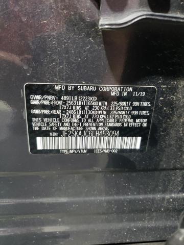 JF2SKAJC6LH453094 - 2020 SUBARU FORESTER PREMIUM CHARCOAL photo 14