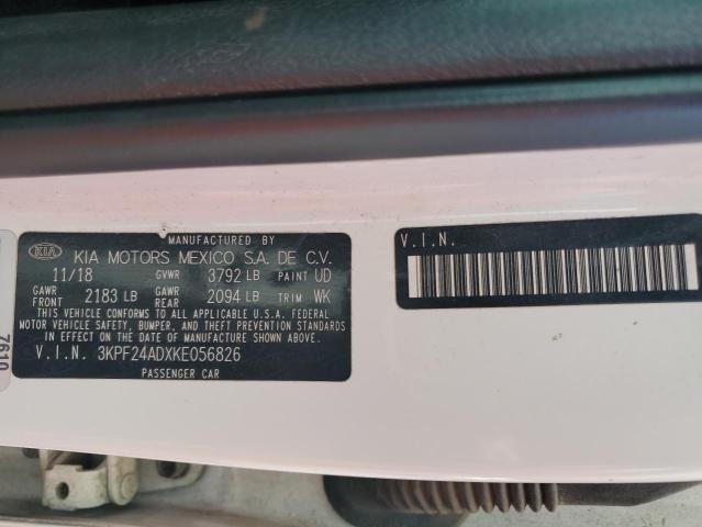 3KPF24ADXKE056826 - 2019 KIA FORTE FE 白色 照片 12