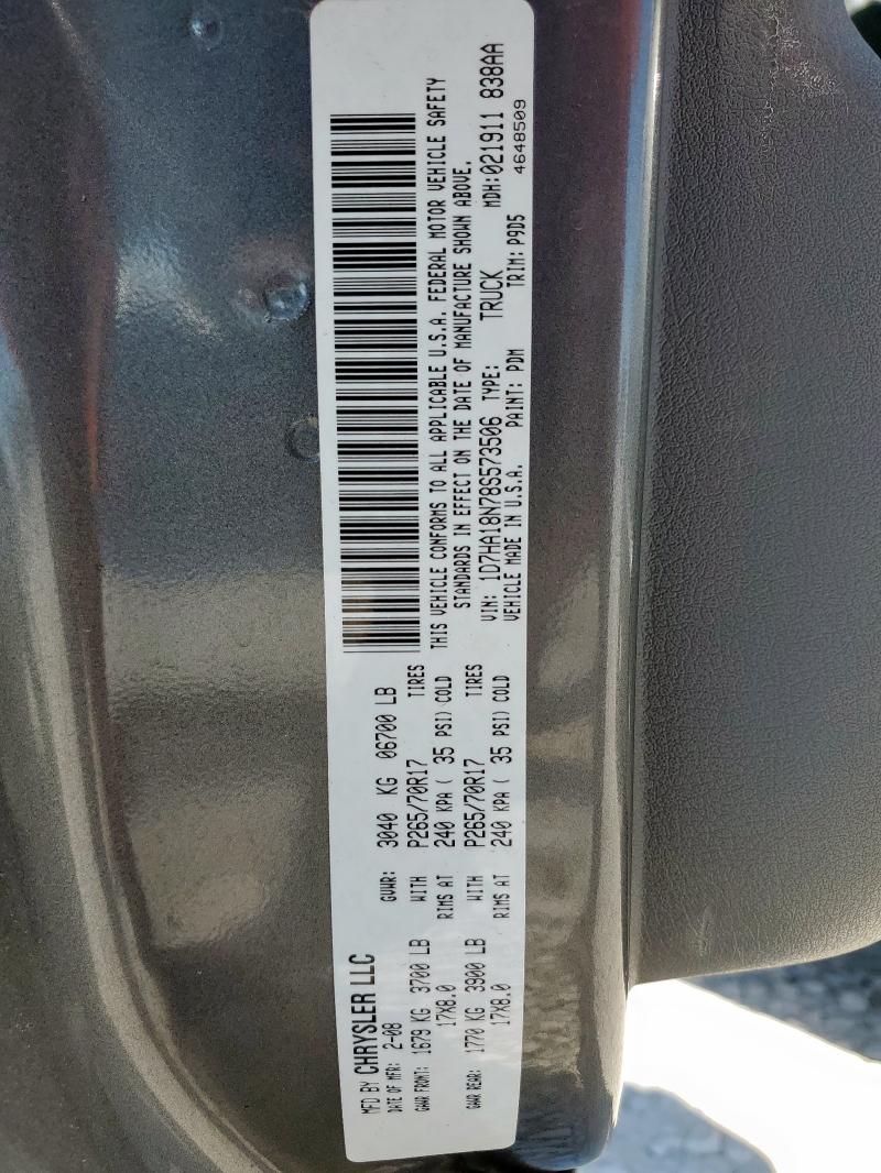 1D7HA18N78S573506 - 2008 DODGE RAM 1500 ST 灰色 照片 12