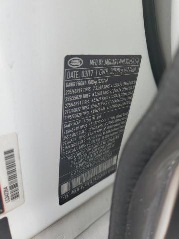 SALGS2FV2HA342264 - 2017 LAND ROVER RANGE ROVE HSE WHITE photo 13