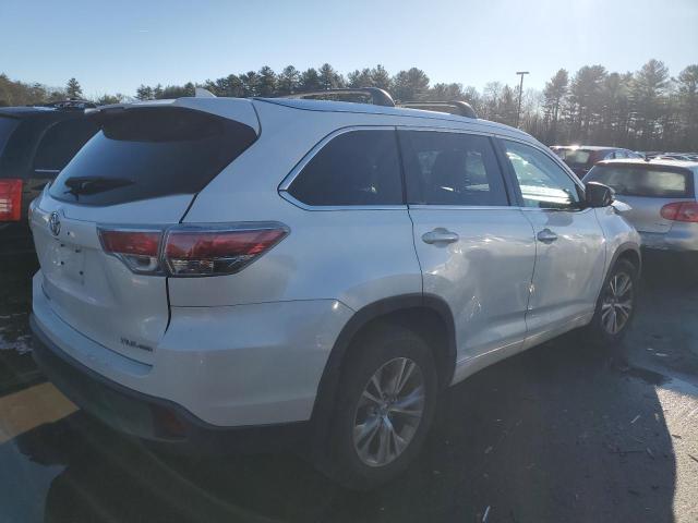 5TDJKRFH3ES065915 - 2014 TOYOTA HIGHLANDER XLE WHITE photo 3