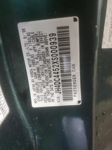 JH4DC4452XS000939 - 1999 ACURA INTEGRA LS GREEN photo 12