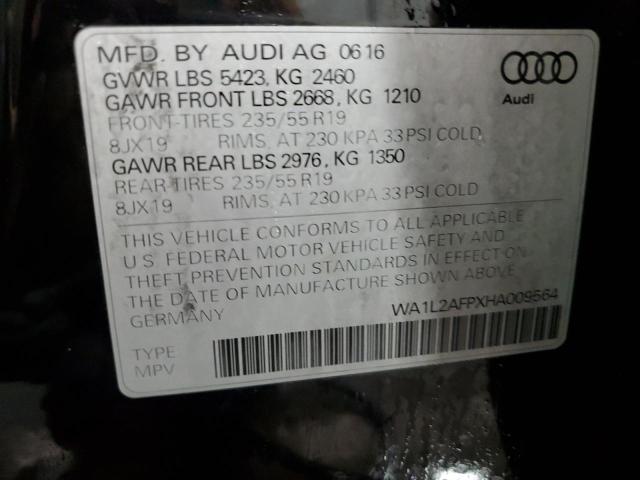 WA1L2AFPXHA009564 - 2017 AUDI Q5 PREMIUM PLUS შავი ფოტო 13