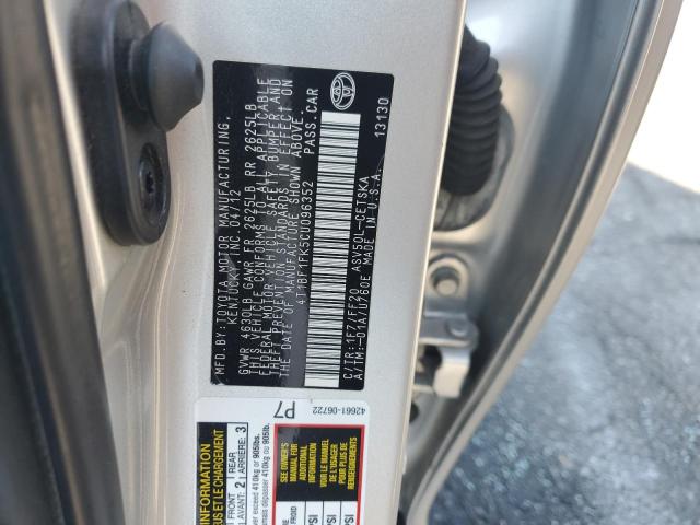 4T1BF1FK5CU096352 - 2012 TOYOTA CAMRY BASE 银色 照片 13