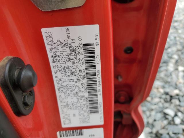 3TMJU62N27M039006 - 2007 TOYOTA TACOMA DOUBLE CAB PRERUNNER RED photo 12