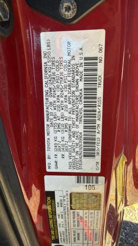 5TEUX42N19Z639904 - 2009 TOYOTA TACOMA ACCESS CAB Rojo foto 10