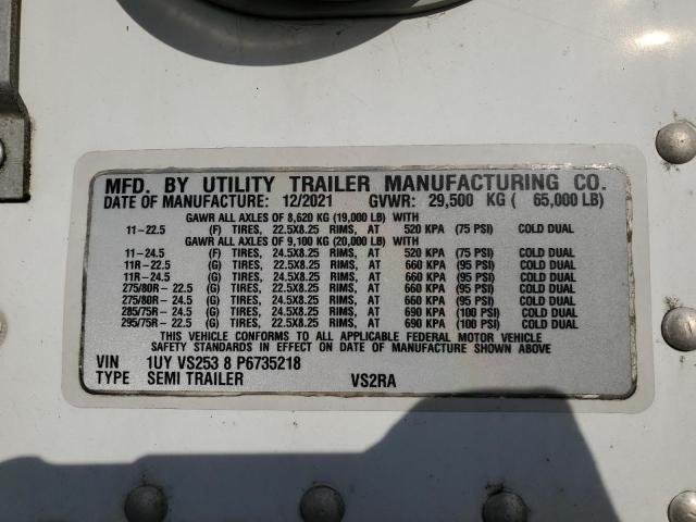 1UYVS2538P6735218 - 2023 UTILITY UNKNOWN WHITE photo 10