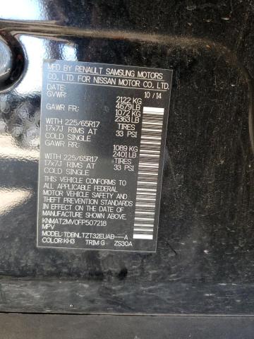 KNMAT2MV0FP507218 - 2015 NISSAN ROGUE S BLACK photo 12