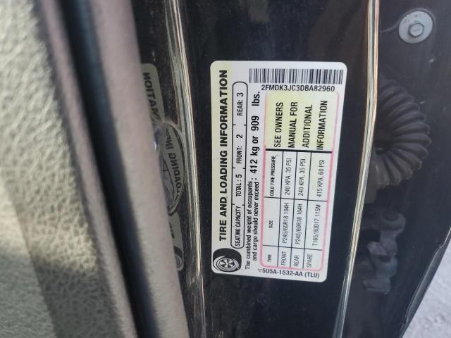 2FMDK3JC3DBA82960 - 2013 FORD EDGE SEL Սև լուսանկար 13