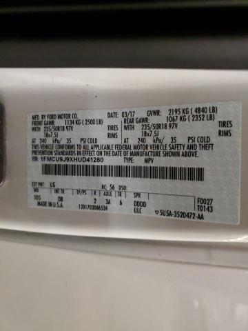 1FMCU9J9XHUD41280 - 2017 FORD ESCAPE TITANIUM 白色 照片 13