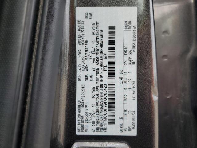 1FMCU0F79FUC65423 - 2015 FORD ESCAPE S رمادي صورة 13