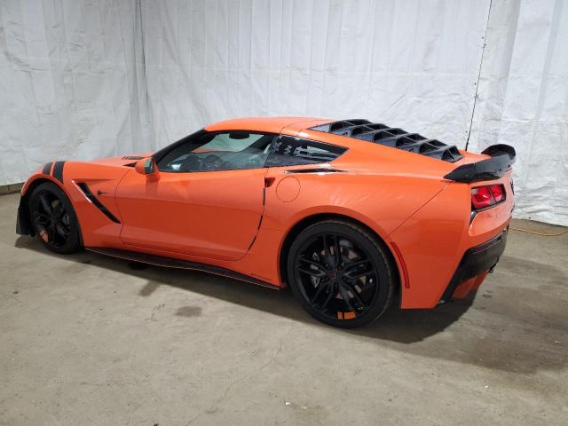 1G1YB2D71K5111817 - 2019 CHEVROLET CORVETTE STINGRAY 1LT ORANGE photo 2