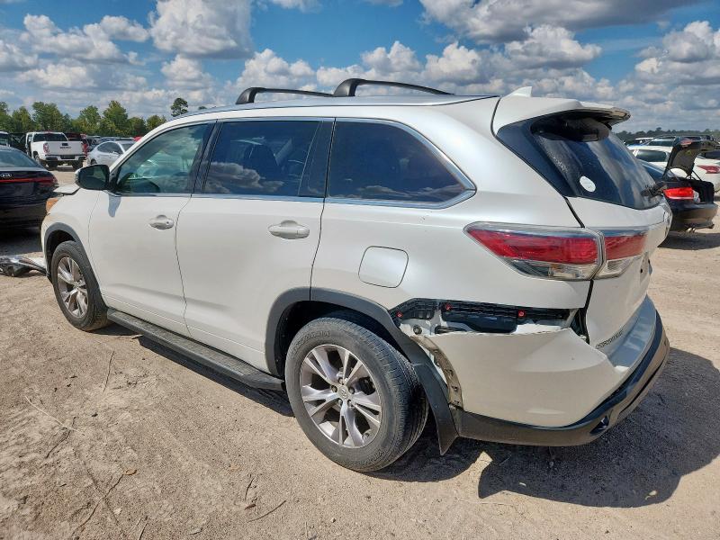 5TDKKRFH2FS054796 - 2015 TOYOTA HIGHLANDER XLE თეთრი ფოტო 2
