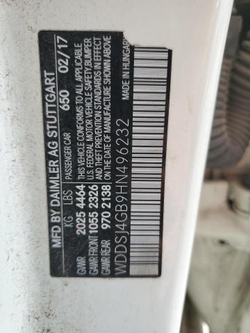 WDDSJ4GB9HN496232 - 2017 MERCEDES-BENZ CLA 250 4MATIC WHITE photo 12